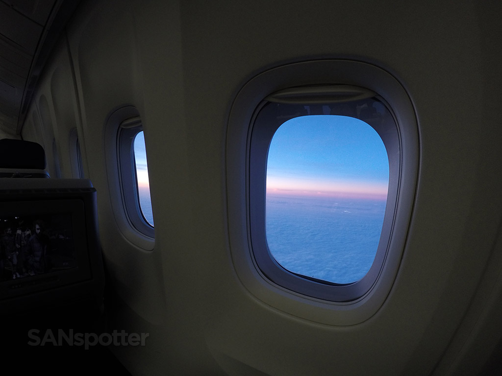 sunset from 36,000 feet