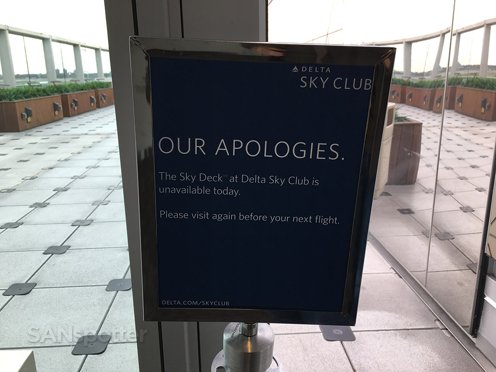 delta sky deck closed