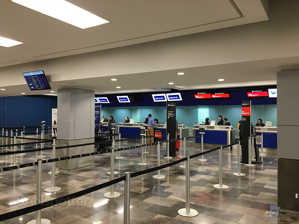 AeroMexico check in desk tijuana airport