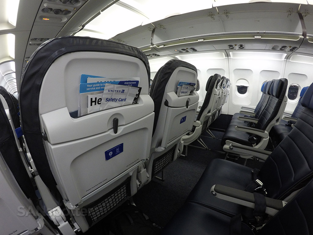 United Airlines A320 economy class San Francisco to San 