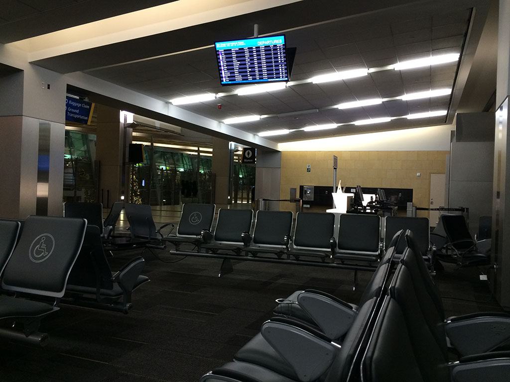 empty gate area