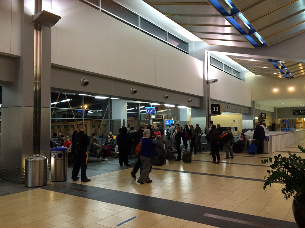 Boarding at gate 33