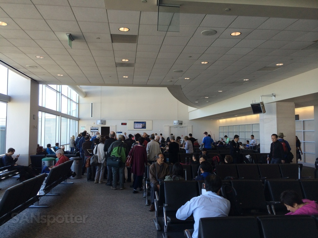 boarding my flight to Beijing in San Francisco