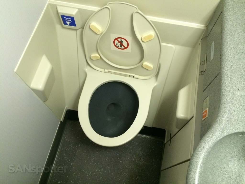 United Airlines Global First toilet
