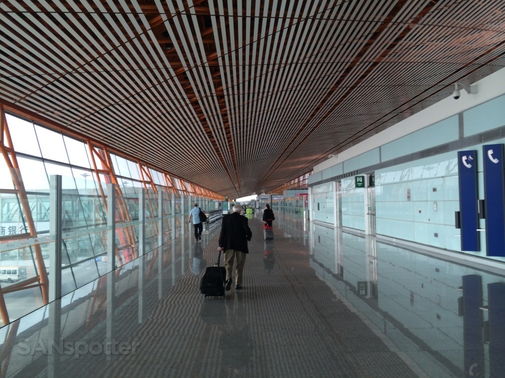 walking inside beijing airport