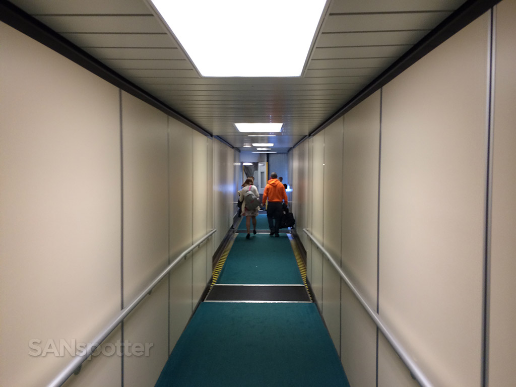 Walking down the jetway