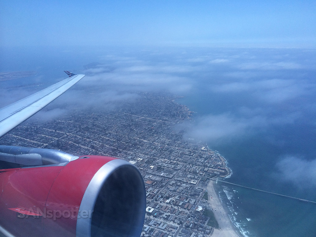 Climbing out over Point Loma