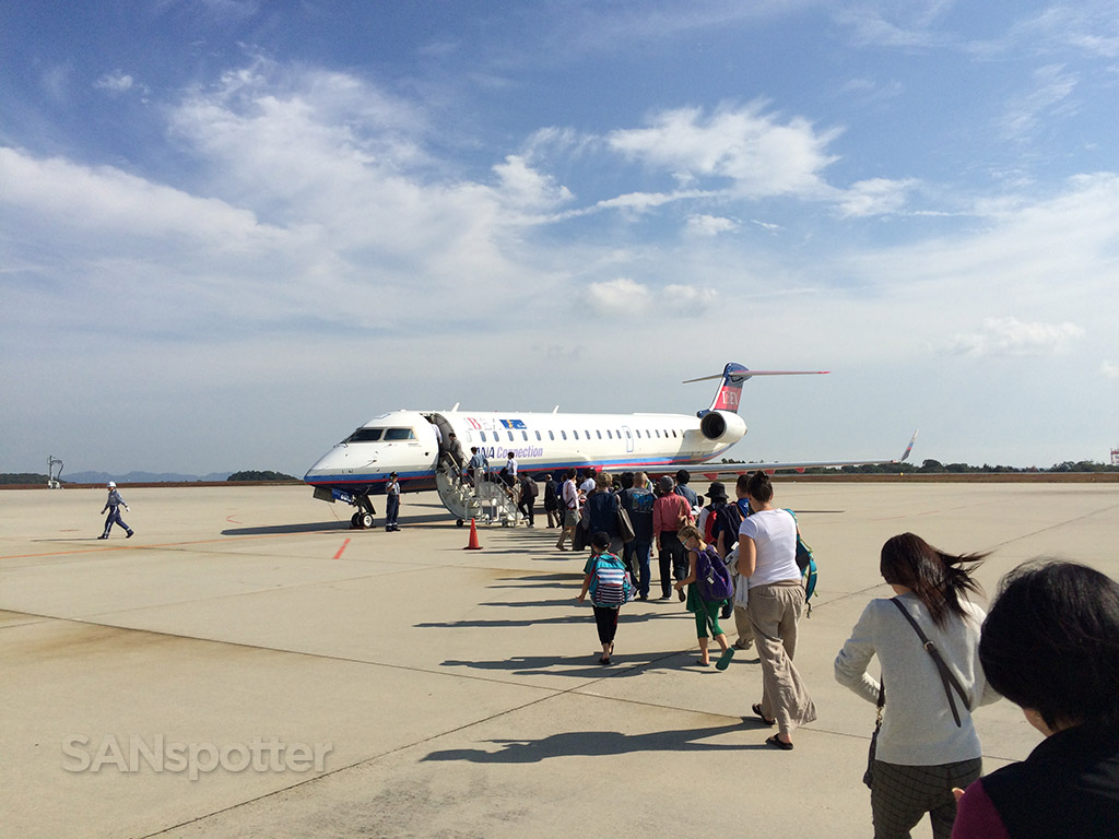 boarding a CRJ-700 at Hiroshima
