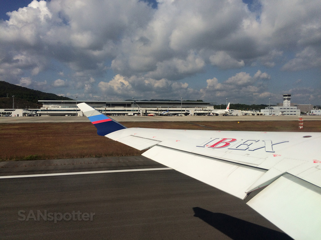 runway 10 departure at Hiroshima airport