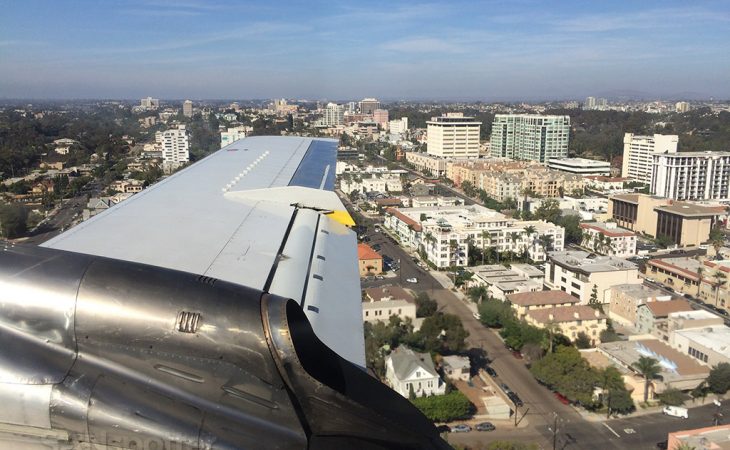 Flying on a United Express EMB-120 from Los Angeles to San Diego