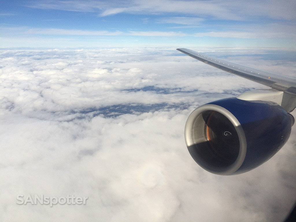 cloudy skies from above
