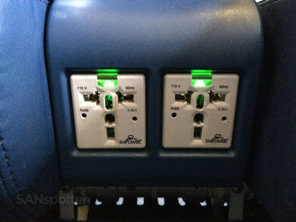 in seat power outlets delta first class