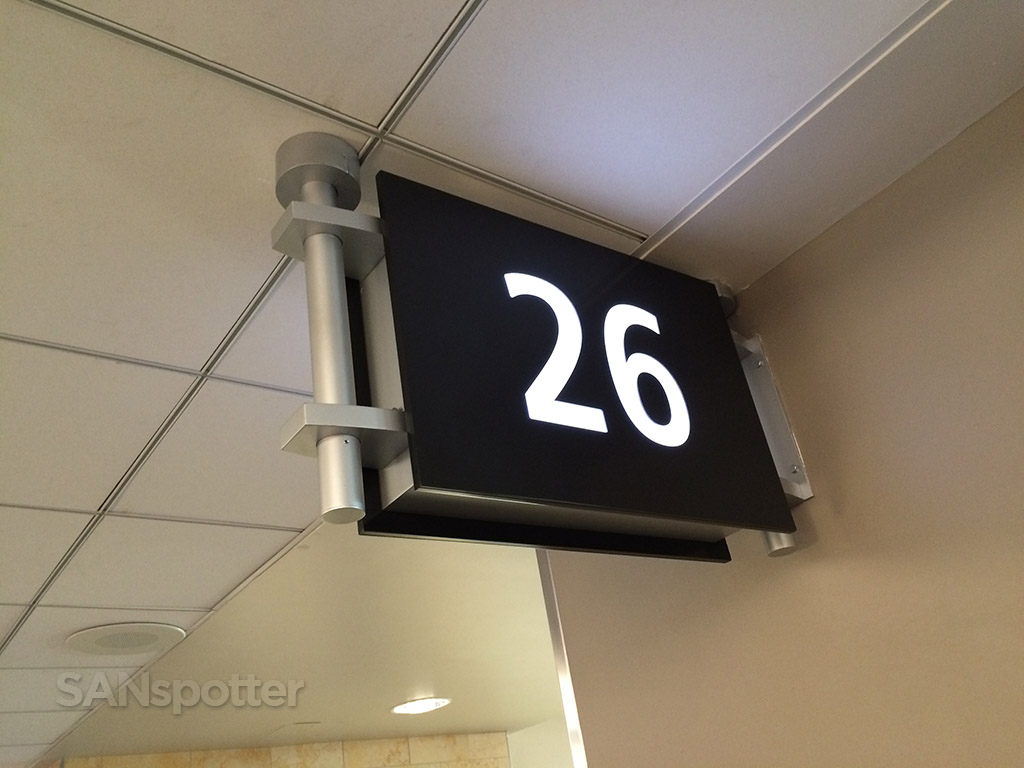gate signage at san diego international airport