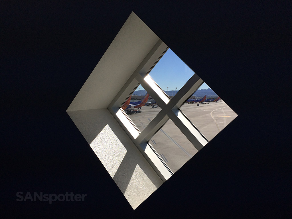 looking through the window at terminal C at LAS