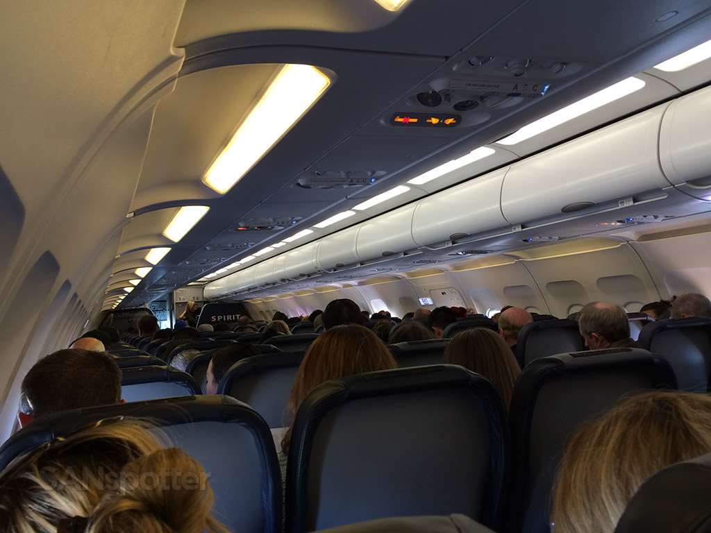 spirit airlines A319 interior