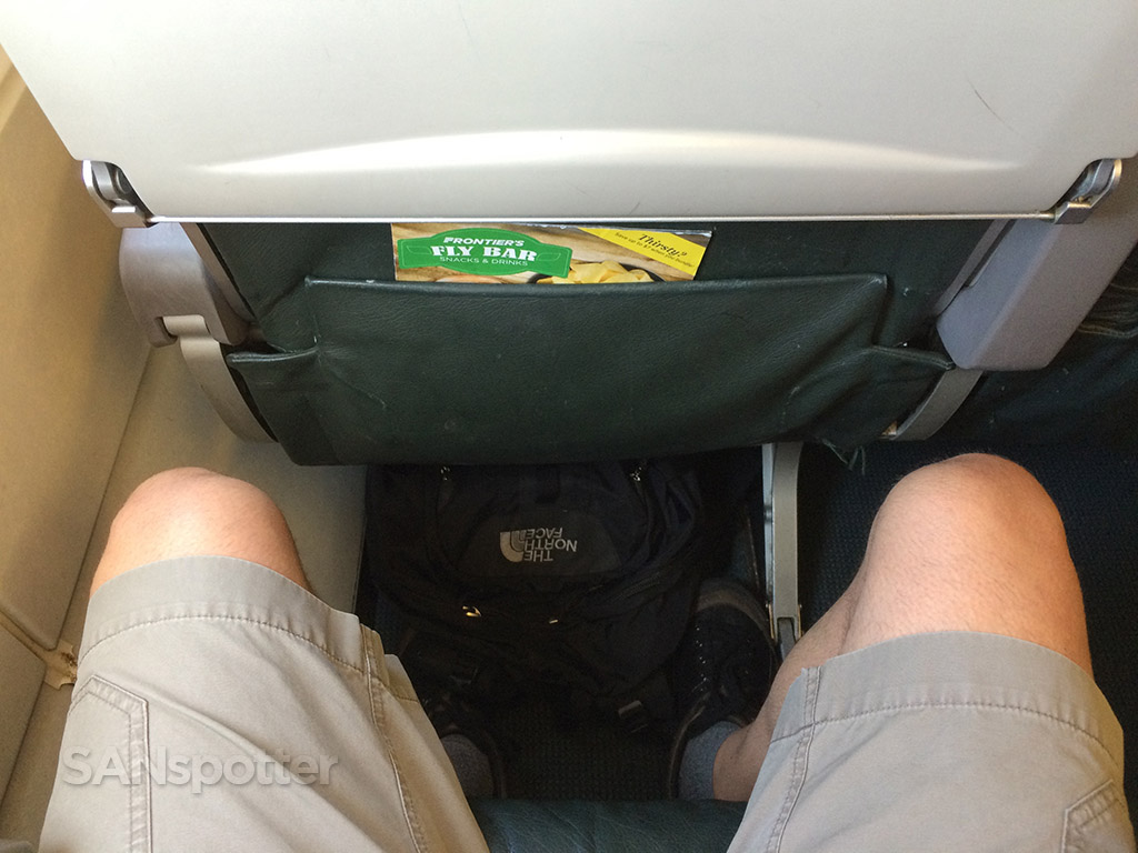 frontier airlines a319 seat leg room