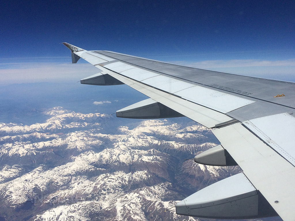 descending over the rocky mountains into denver