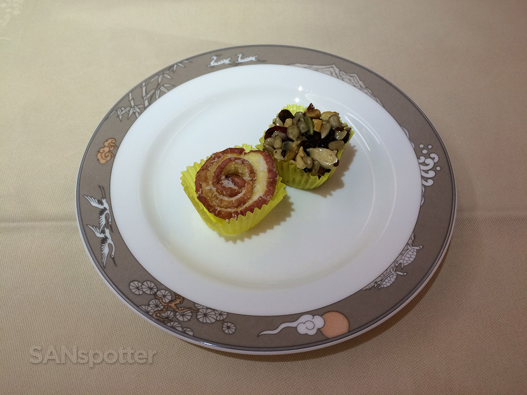 asiana business class dinner dessert