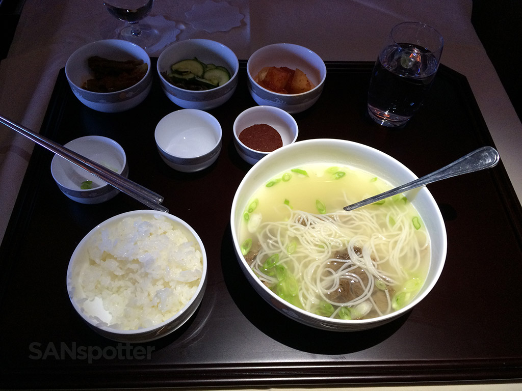Korean breakfast asiana first class