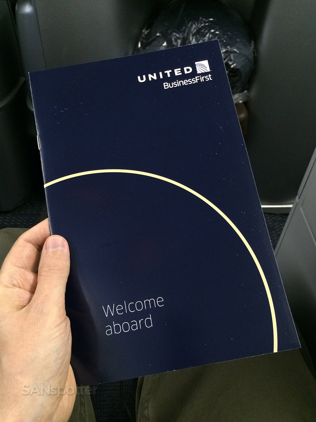 United BusinessFirst menu cover