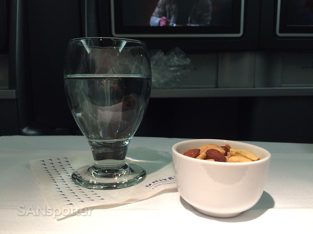 united airlines business class nuts