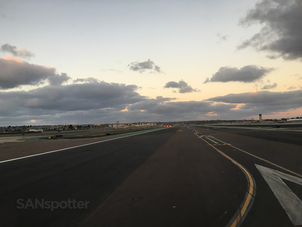 Turning onto runway 27