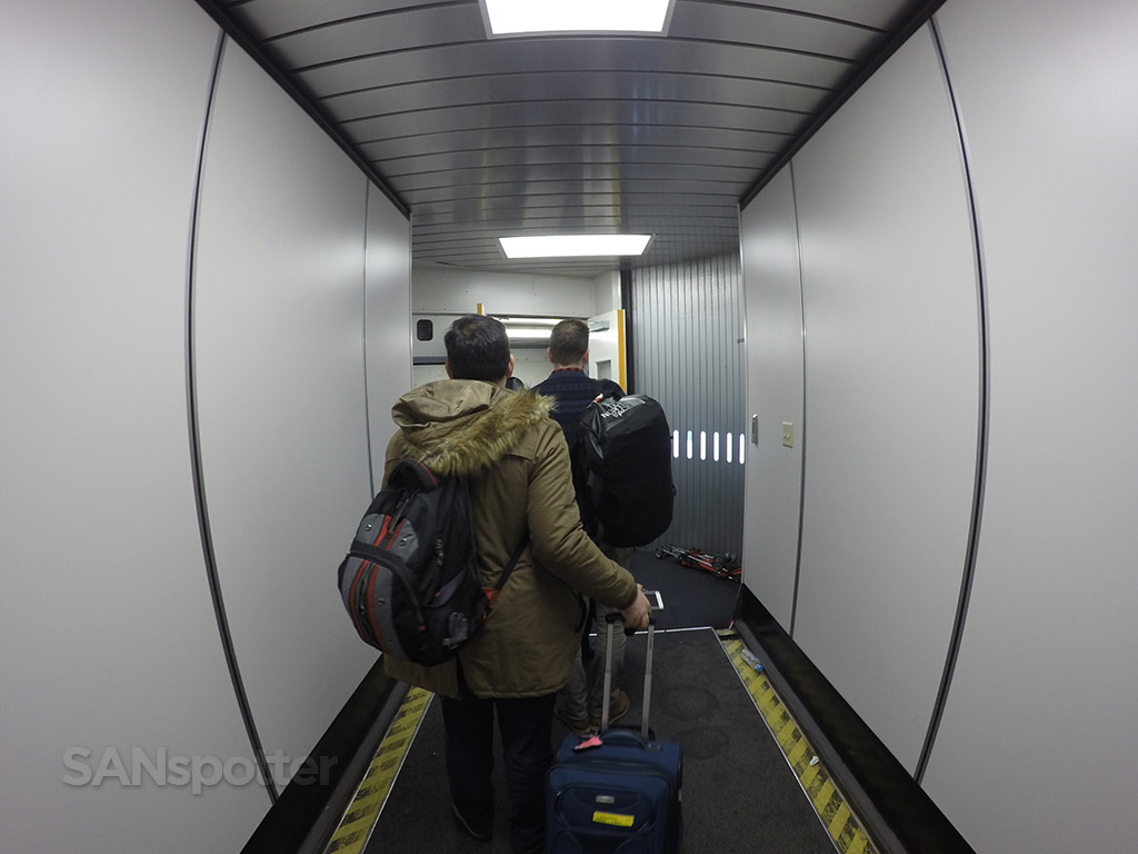 boarding flight at JFK