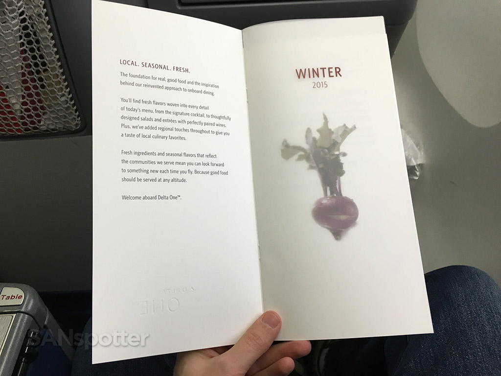 winter 2015 Delta One menu