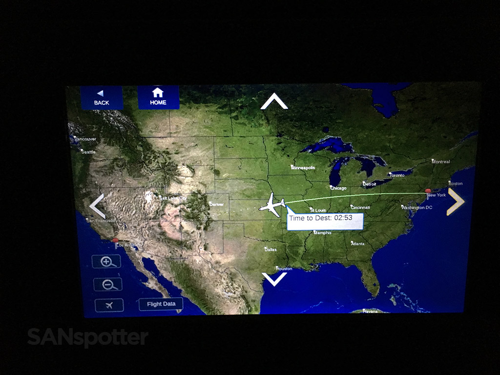 in flight map