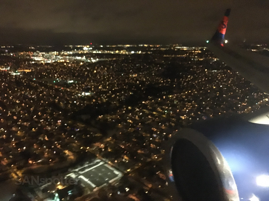 descending into MSP at night