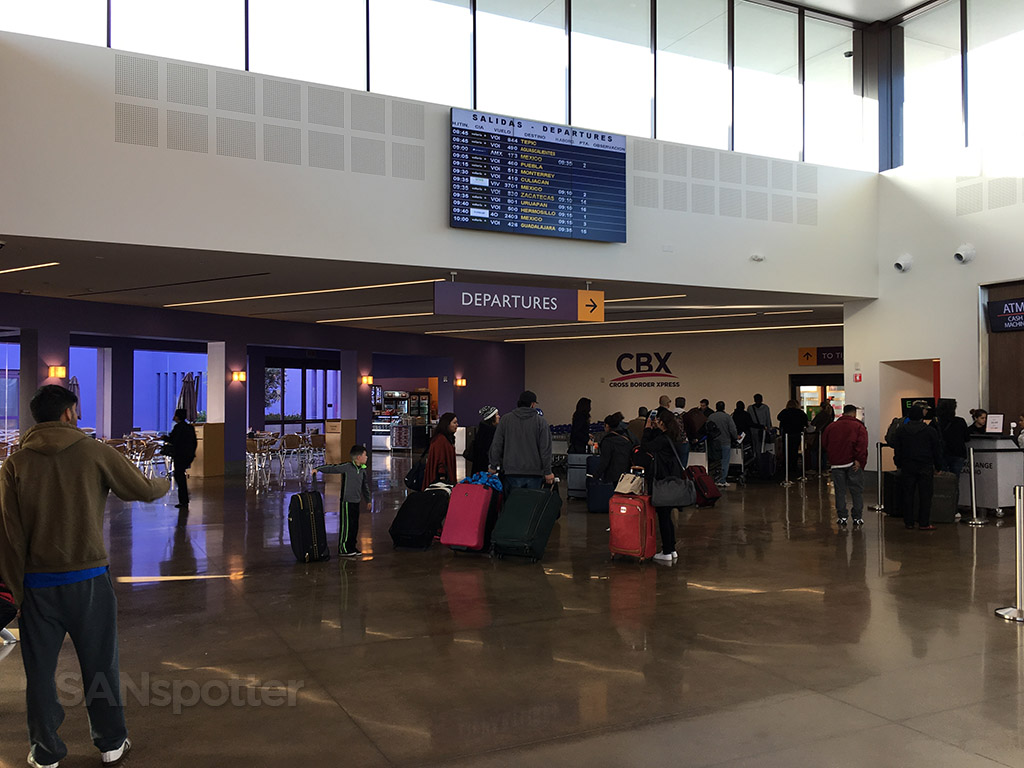 tijuana airport bridge crossing