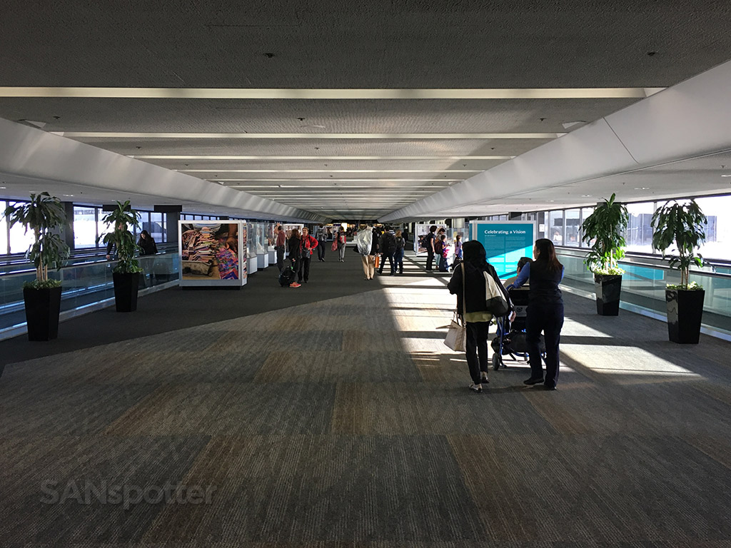 walking through SFO airport