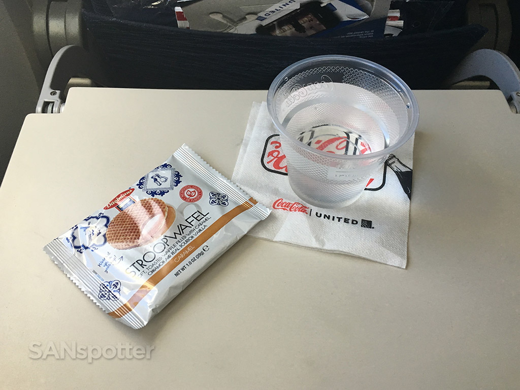 united airlines economy class snack