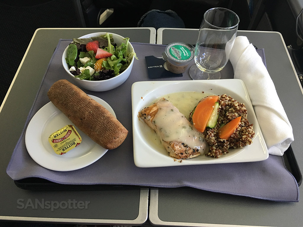 united airlines global first meal
