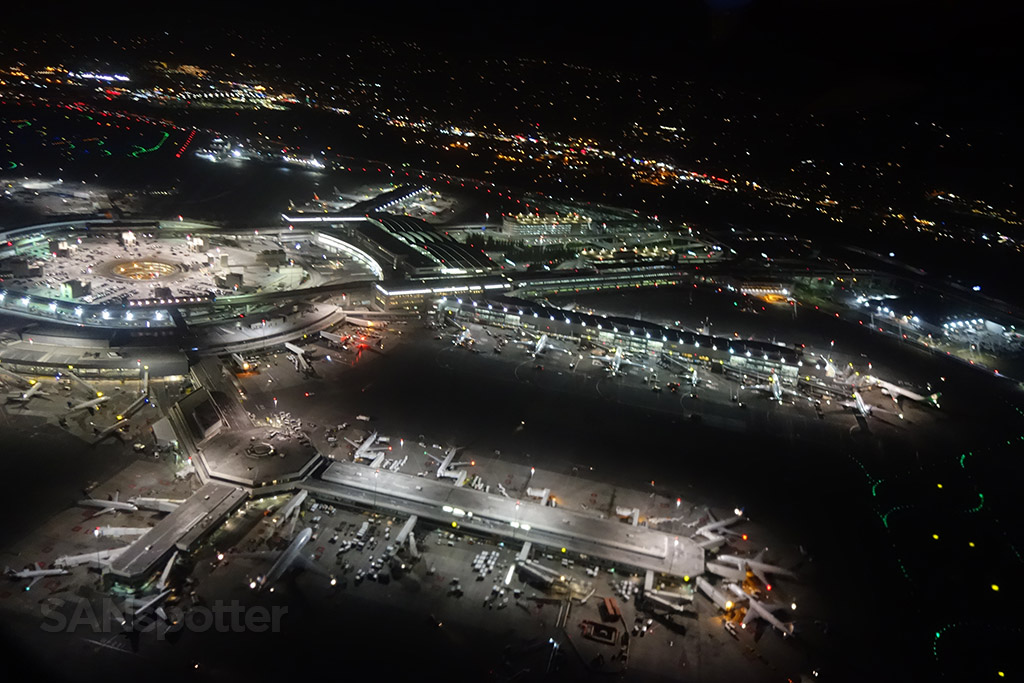 night time SFO departure