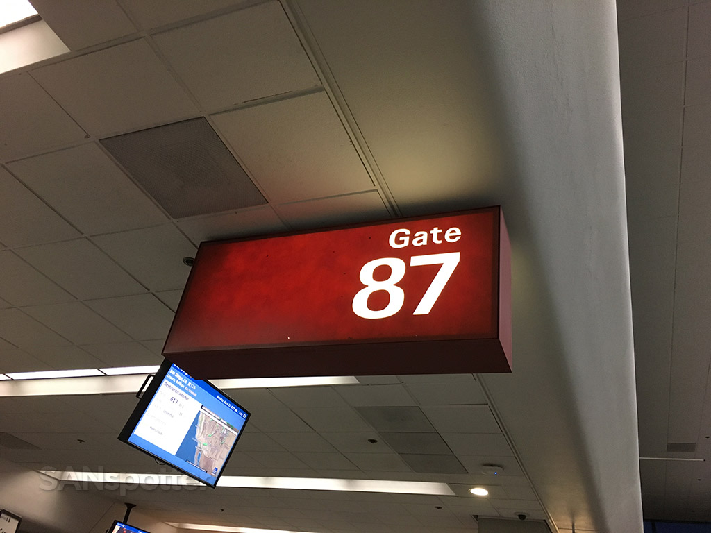 Gate 87 signage