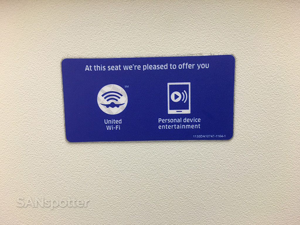 united wi-fi placard