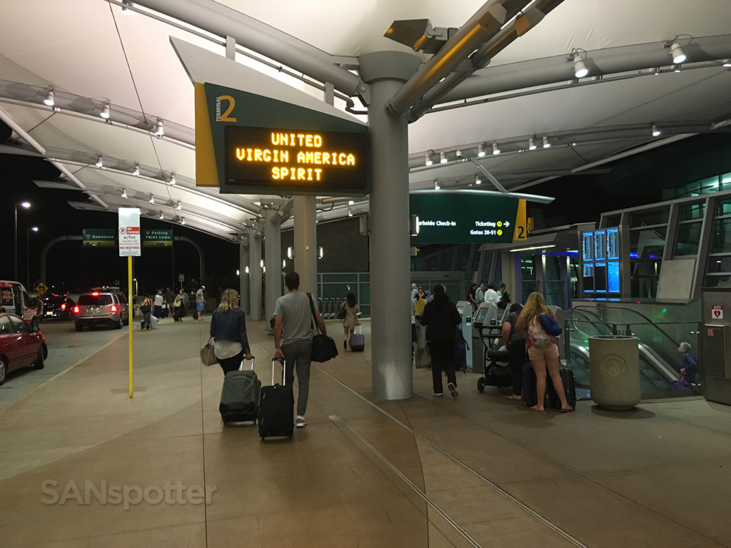 terminal 2 west entrance san diego airport