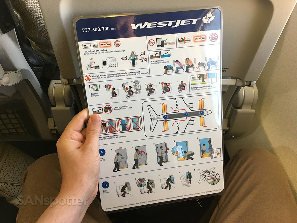 WestJet 737-700 main cabin (economy class) YYC-SAN – SANspotter