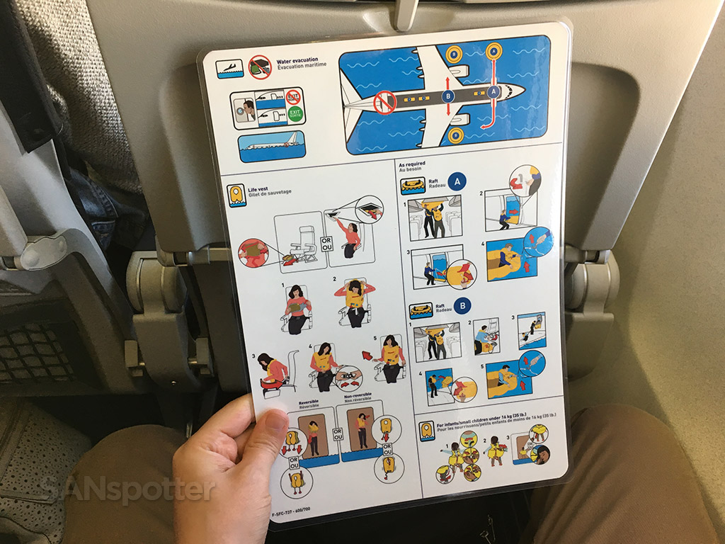 WestJet 737-700 main cabin (economy class) SAN-YYC – SANspotter