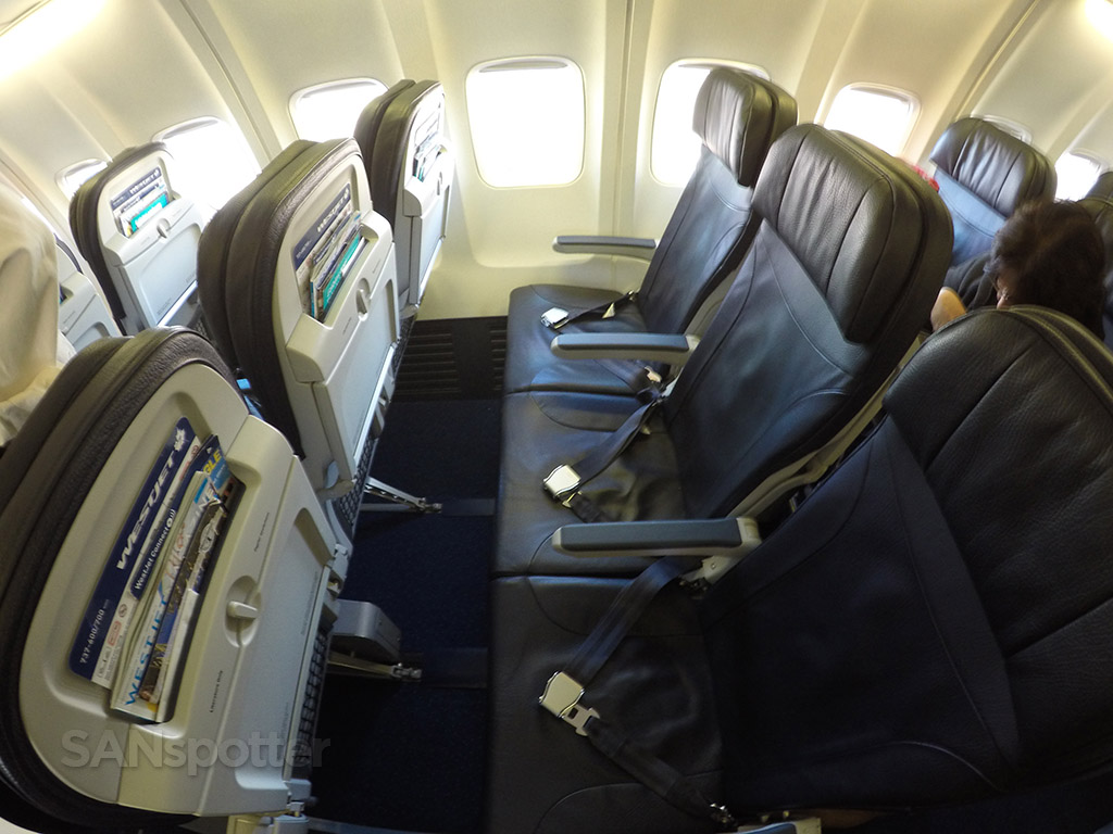 Westjet 737 700 Main Cabin Economy Class Yyc San Sanspotter