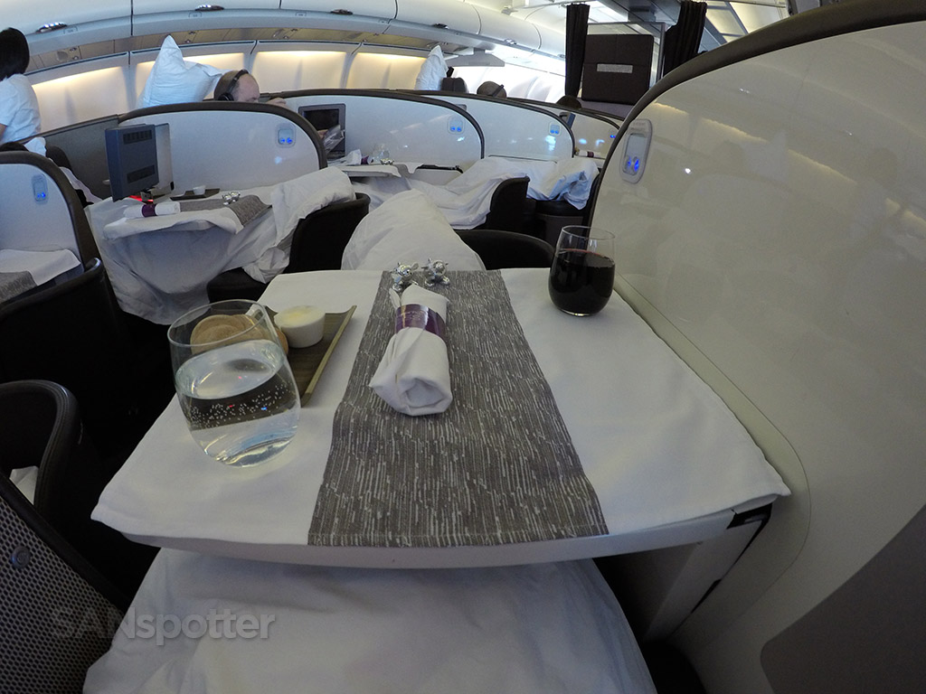 virgin atlantic a340-600 upper class tray table