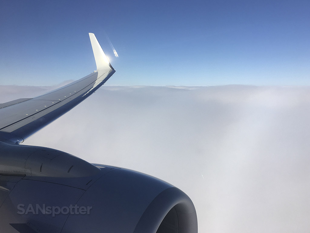descending into the clouds