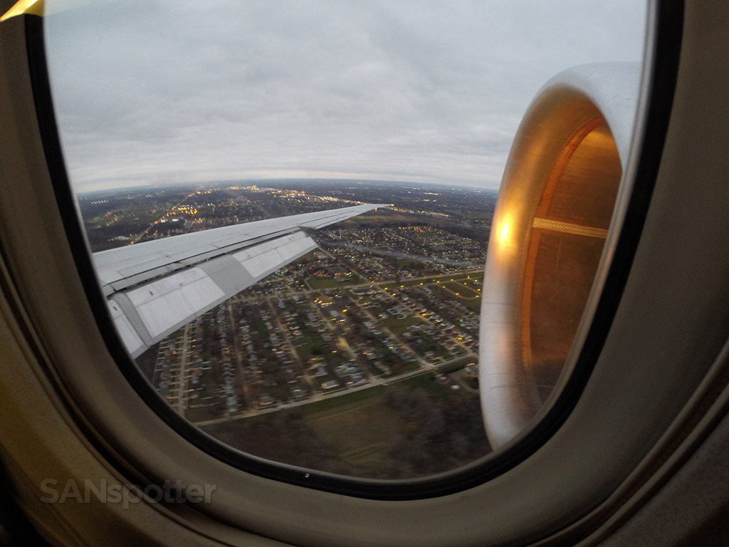 final approach DTW airport
