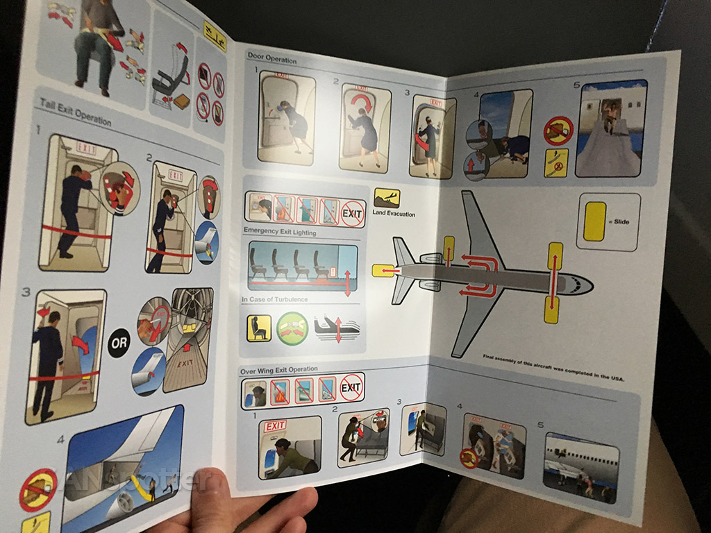 american airlines md-83 safety card