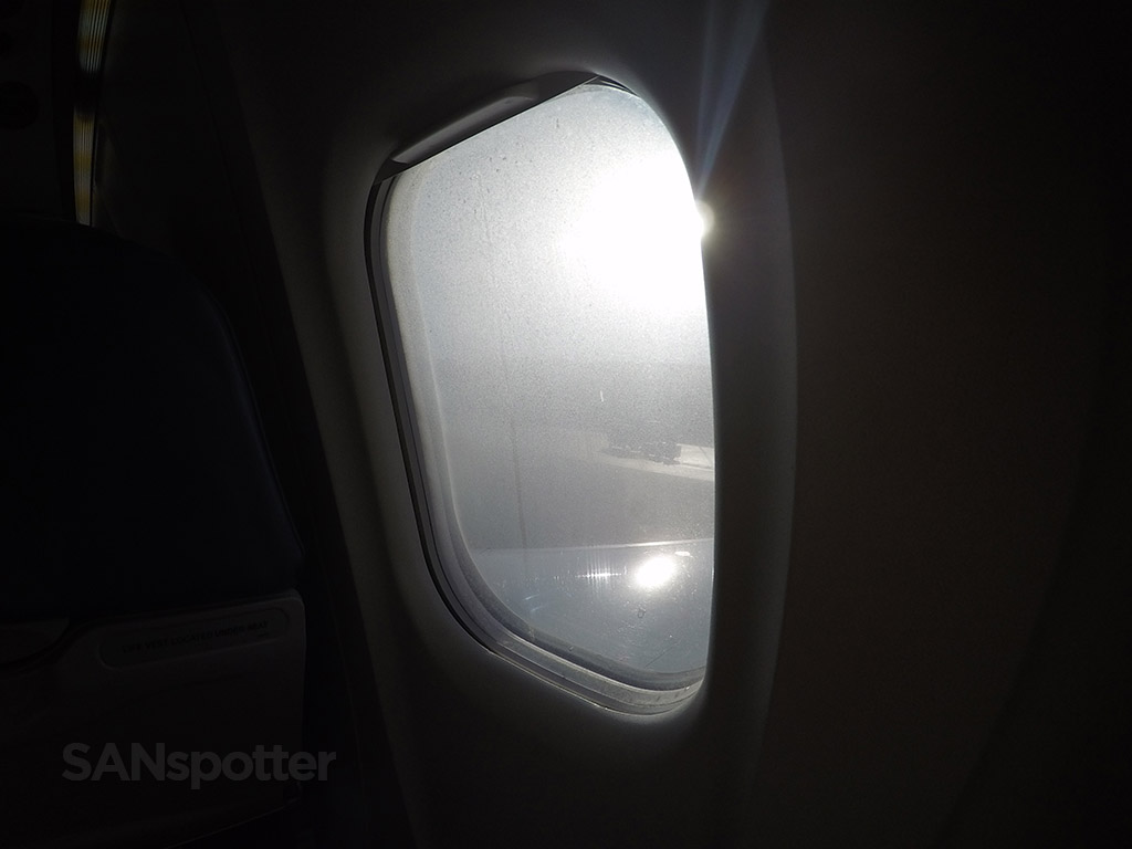 dirty airplane windows