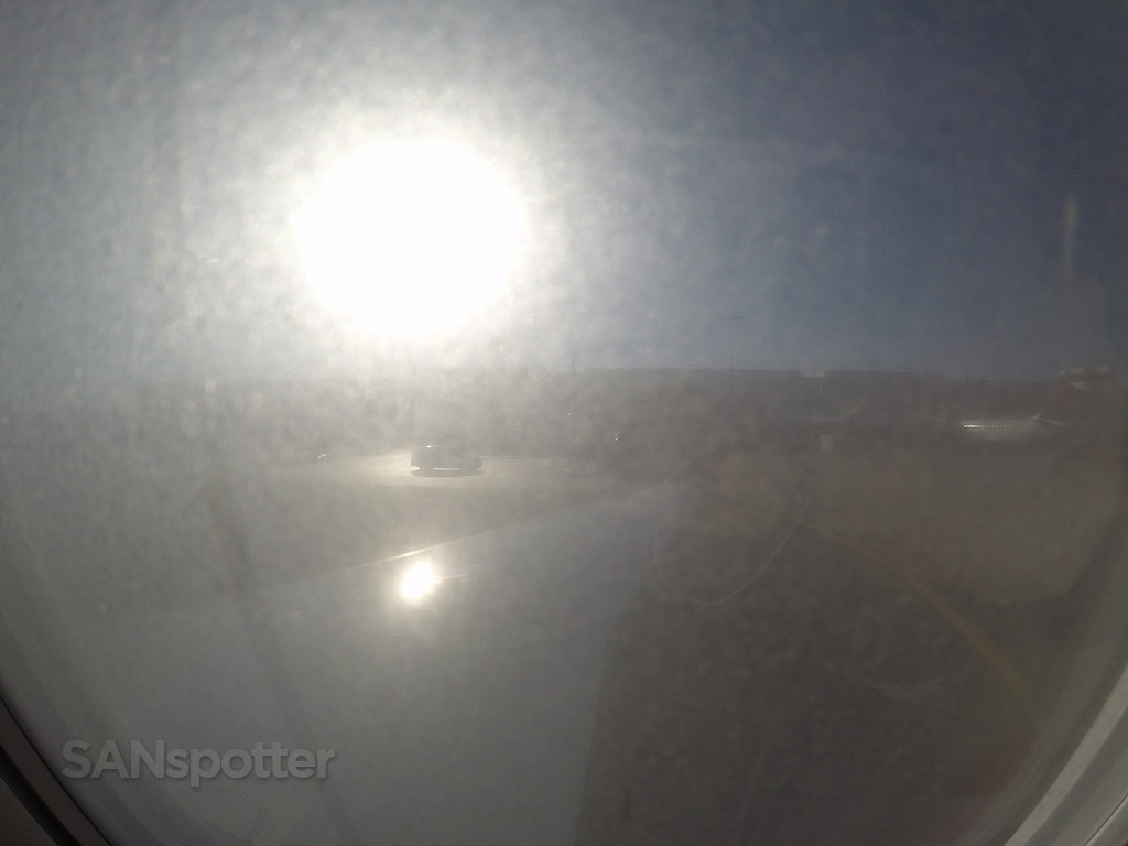 dirty airplane windows
