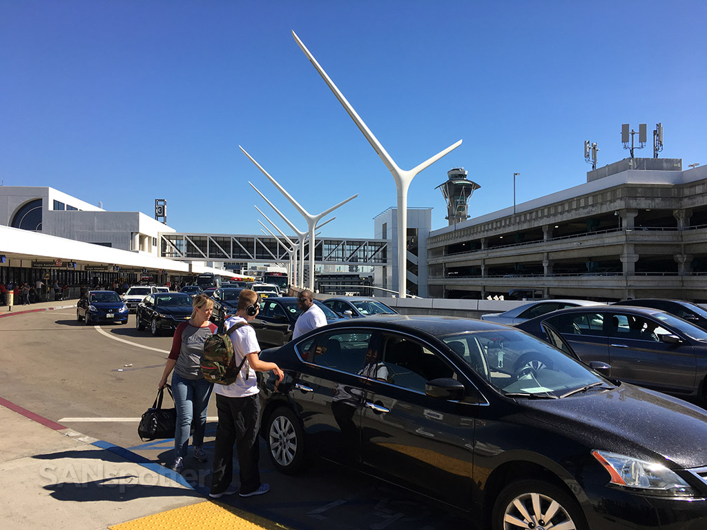 walking between terminals LAX