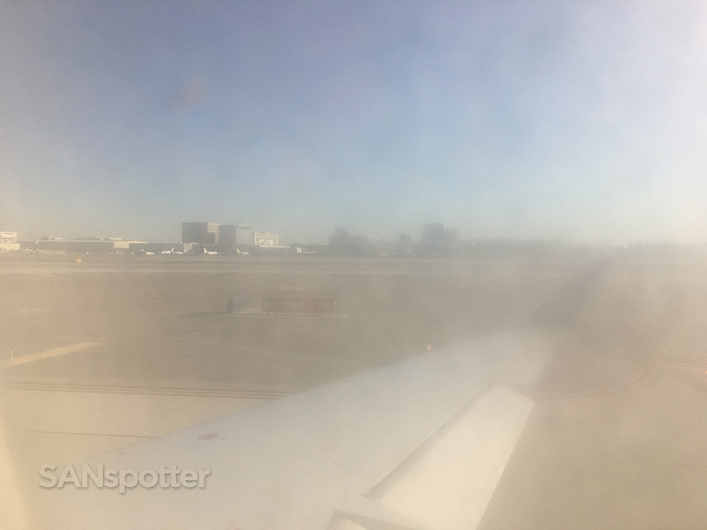 dirty airplane windows