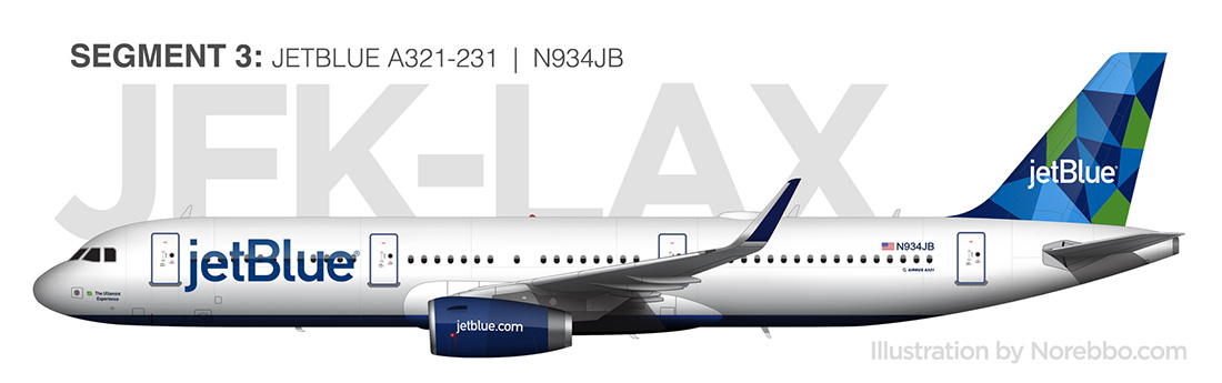 jetBlue A321-321 side view